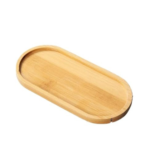 SHBHWS Blumentopf-Untersetzer Tablett Holz Untertasse Blumentopf Tablett Tasse Pad Untersetzer Teller for Küche Dekorativer Teller Kreativer Untersetzer Blumentopf-Untersetzer Eckig(16.7x8cm oval)