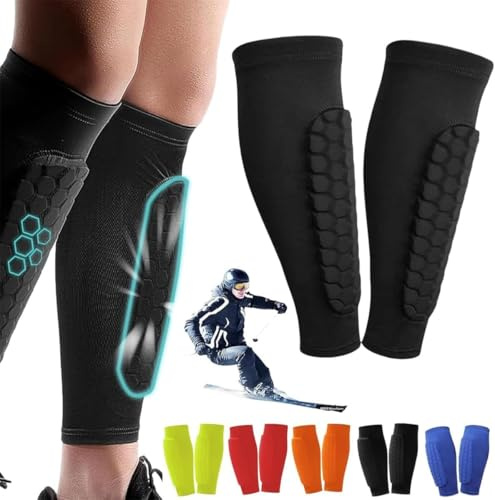 Wbietu Shinbang Protector 2.0, Schienbeinschutz Fußball, Schwarz, L, Polyester Nylon, Fußball, Pull-On, Unisex