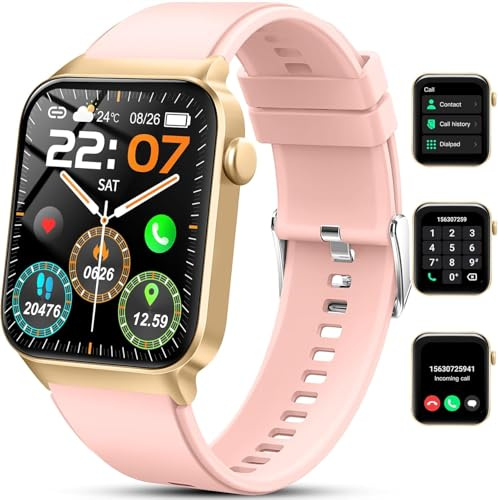 uaue Smart Watch for 2026 Smartwatches Answer/Make Calls, 1.85 HD Fitness Watch with Heart Rate/Sleep Monitor/Step Counter, 110+ Sports, IP68 Waterproof Activity Fitness Tracker for Android IOS
