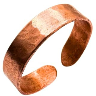 Antica Fucina Rho® - Anello Regolabile in Rame Puro | Fine ed Essenziale – Spessore del metallo 0,8 mm | Lavorazione Artigianale 100% Made in Italy | Unisex | (Roma, 57-67 mm, Rame)