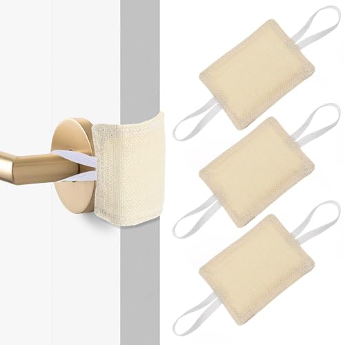HJZHII 3 Pcs Door Slam Silencer, Baby Door Latch Cover for Slamming Noise Reducing Latch Cover Baby Doors Slam Stopper Quiet Close Cushion Pads Prevent from Locking
