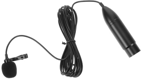 Kisangel Professional Wearable Lavalier Microphone with Cardioid Directivity and 48v Xlr Three-pin Interface, Metal and Plastic Construction for Speeches and Recordings