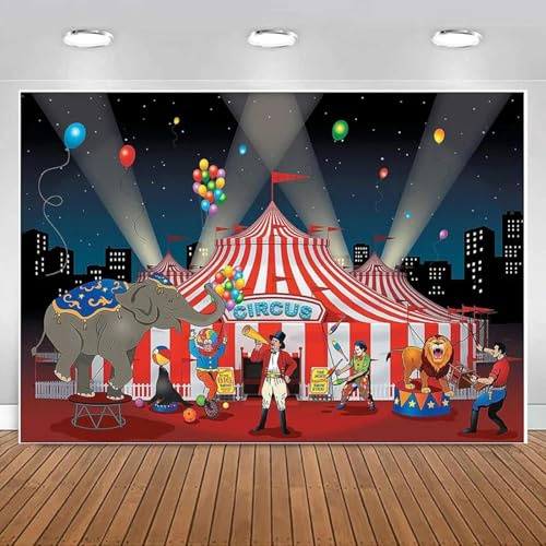 Décoration de chapiteau de Cirque, bannière, Toile de Fond, Fournitures de décoration de fête d'anniversaire de Carnaval, arrière-Plan de Photographie, Baby Shower pour Enfants 210cmx150cm