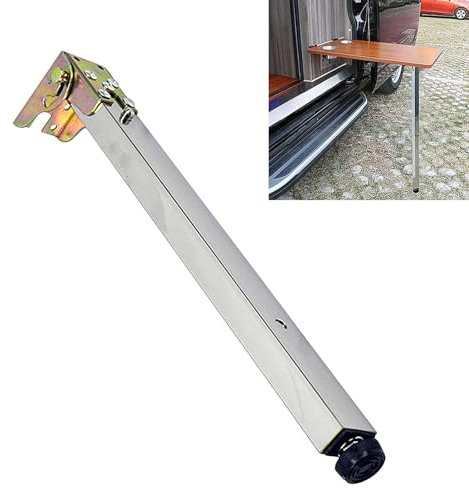 Tavolo pieghevole regolabile in acciaio inox con meccanismo di sollevamento, altezza 98 cm, robusto supporto per tavolo da pranzo, 1 pezzo, design resistente per stabilità