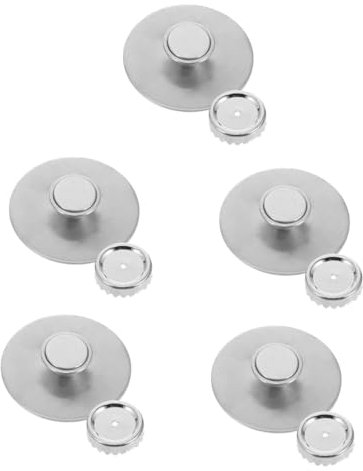 Mipcase 5 Pezzi Portasapone Magnetico da Muro per Doccia Design Creativo Senza Foratura Resistente All Umidità Portasapone Autodrenante per Bagno Adesione Forte e Capacità