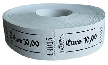 TAMLED Bonrolle 10,00 € 1000 Abrisse perforiert fortlaufend nummeriert