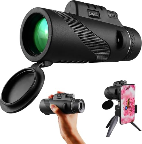 40x60 Monocular-Telescope BAK4 High for Smartphone HD Monocular Adapter Hunting Wildlife Bird Watching Travel Camping Hiking