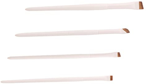 VINTORKY 4 Stück Eyeliner Pinselset aus Künstlichen Fasern und Holz Leichtes Multifunktionales Make Up Pinselset für Professionellen Schönheitssalon und Reise