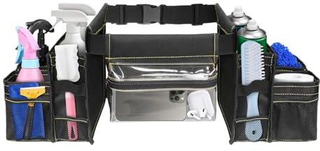 Ceinture à Outils Polyvalente Sac à Outils de Nettoyage Réglable | Ceinture Multi-Poches pour Construction Jardinage Électricien Nettoyage Plomberie