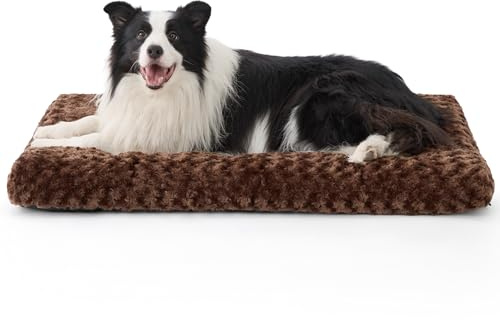 BEDSURE Hundebett Grosse Hunde waschbar,104x69x8cm, braun