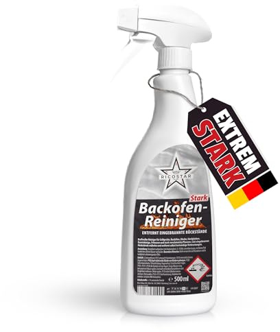 Ricostar Backofenreiniger Extra Stark 1x 500 ml – Kraftvoller Backofen Reiniger Extra Stark gegen Eingebranntes – Kein Schrubben – Für Grill, Herd & Pfanne – Backofen Grillreiniger Hochwirksam 500ml