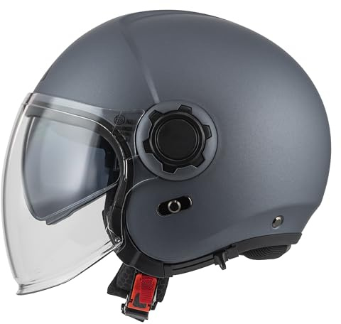 NZI RINGWAY2 Duo Casco Abierto de Motocicleta con Visera Interior Oscura