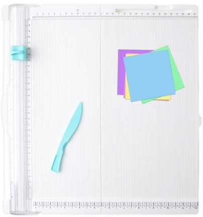 MIYUANGKJ Papierschneider mit Falzbrett 35 x 36 cm Papierfalzmaschine Papierschneidegerät Papierschneider Schneidemaschine 2-in-1 für Scrapbooking Karten Basteln und Basteln