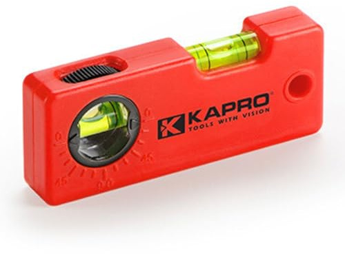 Kapro - 245 Mini Level - With Angle Finder - Features Horizontal Vial and Top-Scroll Adjustment - Pocket-Sized and Lightweight - Sturdy Plastic - 4