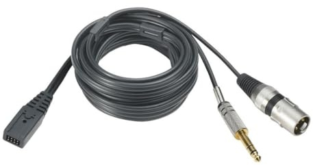 Audio-Technica BPCB1 3M Black Male-to-Female AUX RCA Cable for Headphone, Speaker, PC, Mixer