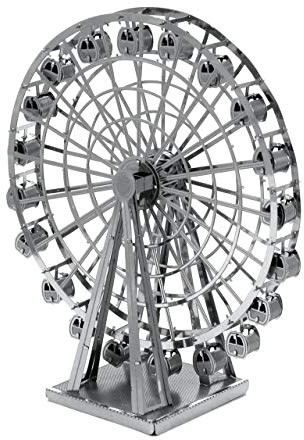 Fascinations MMS044 Metal Earth Metallbausätze - Riesenrad Ferris Wheel, lasergeschnittener 3D-Konstruktionsbausatz, 3D Metall Puzzle, DIY Modellbausatz mit, 2 Metallplatinen, ab 14 Jahre | Präzise lasergeschnittene Metallteile zum Zusammenstecken ohne Klebstoff. Detailreiche Modelle mit bebilderter Bauanleitung