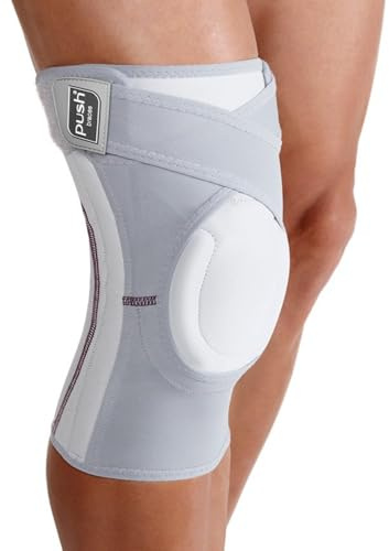 Push Kniebandage für Halt, Stabilität, Schmerzlinderung, Kompression, Arthrose; angenehm, elastische Materialien, Silikonanwendungen, aus Sympress, mit Mikrofasern, weiche Innenseite