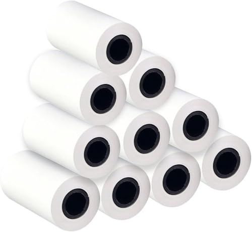 10 rotoli di carta termica per registro di cassa, rotoli di ricevute fiscali per bancomat, dimensioni 58 mm x 30 mm, carta per mini stampante