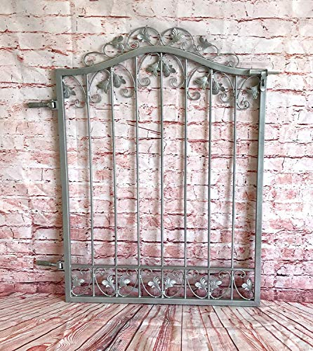 Gartentür Tür Tor Pforte Metall Schmiedeeisen Monaco-GT124/100R Feuer Verzinkt Zauntür Zauntor 124 cm 1.24m