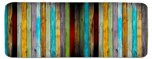 goodbath Long Bath Mat, Color Striped Non-slip Bath Rug for Bathroom Kitchen Floor Carpet, 120 x 40 cm, Colourful