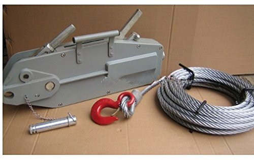 GOWE 1.6tx20 m Manual de aleación de aluminio cuerda de alambre tirar montacargas mano bloque de cabrestante extractor mecánico de cuerda de alambre de acero de elevación mano correa de elevación de