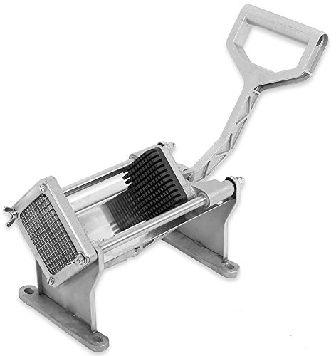Fries Cutter with 4 Blades, Potato Cutter for Commercial Commercial Stainless Steel Fries Cutter, Chips, Wall or Shelf Mount