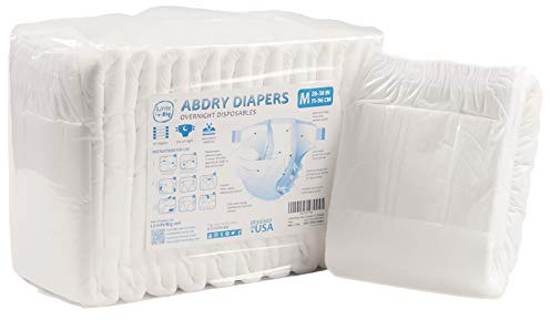 LittleForBig 5500-5800 ml Erwachsenen Windeln 10 Stück - ABDry Weiße Windeln(M)