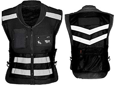 Gilet Da Motociclista YXYECEIPENO Con Equipaggiamento Protettivo, 3 Dispositivi Di Protezione Rimovibili, Gilet Da Moto Morbido E Facile Da Pulire, Adatto Per Moto E Fuoristrada, Nero, M