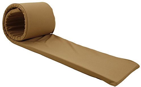 Hans-Textil-Shop Bierbankauflage Polyester | Pflegeleicht, Robust, Wiederverwendbar, Wechselbarer Bezug mit Reißverschluss, Made in Europe (220x25x2 cm, Camel)