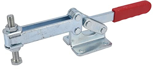 BuyWeek Kniehebelspanner, Horizontale Schnellspanner Knebelklemme Große 630 kg Haltekraft Hochleistungs Knebelklemme Befestigungsvorrichtung