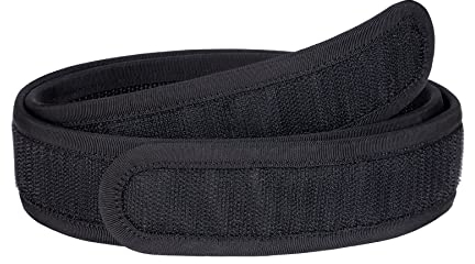 IDOGEAR Cintura tattica Interna per Cintura di Servizio 1.5 '' Fibbia Fodera Versione Cinture Uomo Chiusura Gancio e Fibbia (Medium for waist 86-96 cm, Black)