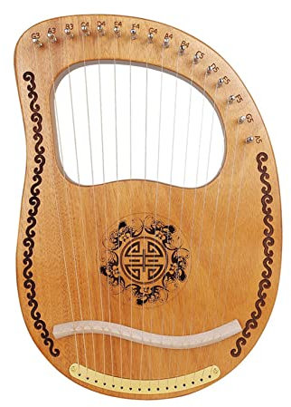 16 Saiten Leier Harfe Aus Holz Mahagoni Musikinstrument Harfen-Saiteninstrument