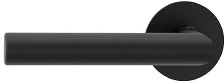 Griffwerk Türdrücker/Türbeschlag - LUCIA PIATTA - Graphitschwarz - Smart2Lock DIN LINKS