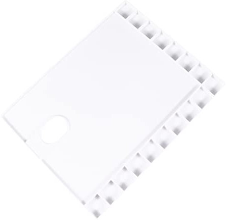 VICASKY Foundation-Paletten Mischpalette 2Pcs Farbmischung Pigment Mischbox Malpalette Mit Fächern Deckel Farbmischplatte Baguetteblech Aquarellmalerei