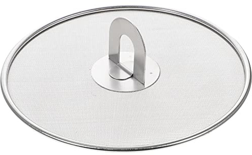 Edelstahl Spritzschutz Für Pfannen 21 Cm – Effektiver Fettschutz Anti-Öl Spritzschutz Und Überkochschutz Für Sichere Kochanwendungen in Küche Und Restaurant