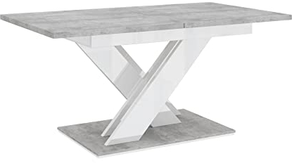 PROROOM FURNITURE Esstisch Ausziehbar - Moderner Ausziehtisch 140-180 cm, Stabiler Onyx Tisch für 6 Personen, Tisch für Esszimmer, Wohnzimmer, Küche, Tischplatte in Betonoptik