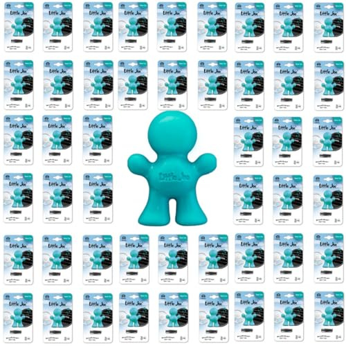 Little Joe 48 Stück Master Pack NewCar Türkis Lufterfrischer fürs Auto zur Montage an jedem Lüftungsgitter +/-45 Tage Frische im Auto, Haushalt, Büro, Küchen- oder Kleiderschrank, Schubladen etc.