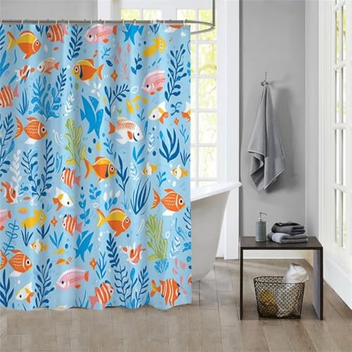Duschvorhang Colorful 180x200cm Beschwerter Saum Wasserdicht Duschvorhänge Waschbar Polyester Stoff Shower Curtains Mit Ösen Duschvorhangringe Bad Curtain Badewanne Badezimmer Vorhang Gardinen 326