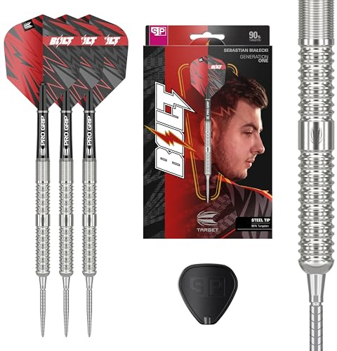Target Darts Sebastian Bialecki Gen 1 Dart med stålspets, 90 % volfram, 22G | Generation 1, Dart med spets