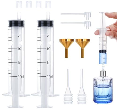 Segbeauty Parfümtransfer Werkzeug, Parfüm Spritze 20ml, Metall Trichter, Pump und Pipette, Transfer Werkzeug für Füllung Reiseduftstoff-Zerstäuber und Liquid