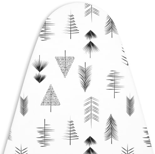 Encasa XO Di Ricambio Copri Asse Da Stiro Con Imbottitura In Feltro Da 3 mm, Coulisse Di Serraggio (Si Adatta A Schede Medium Di 112x34 cm) Riflettente Al Calore, Stampato - Freccia nera