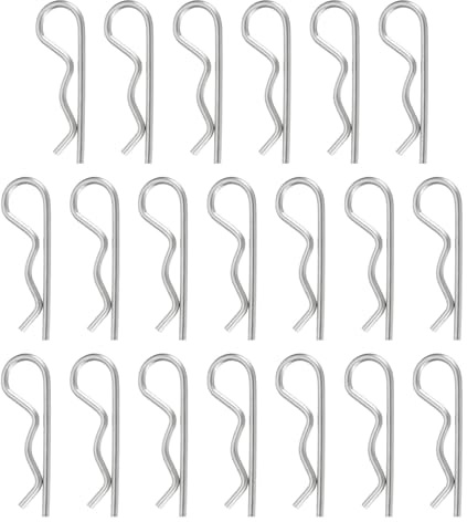 QUARKZMAN Goupille D'Attelage, 2,5mm x 50mm R Clips 304 Acier Inox 20 Pcs
