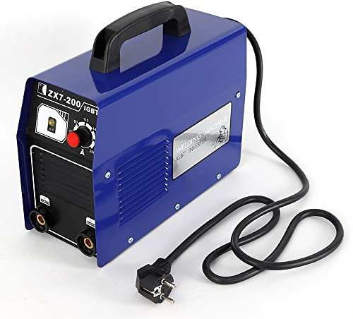 Svetsapparat ZX7-200 elektrodsvetsmaskin kompakt och lätt svetsning av stål rostfritt stål UV med 1 svetskabel hållare 1 borste