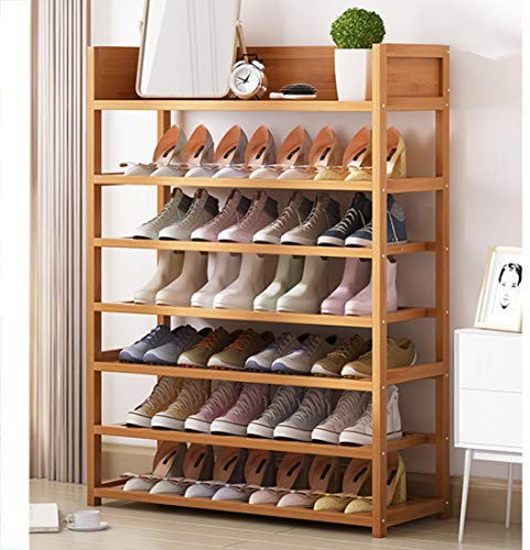 Étagère à Chaussures en Bambou niseur de Rangement en Bois Armoire Meuble Entrée pour Salon Vestiaire Entrée
