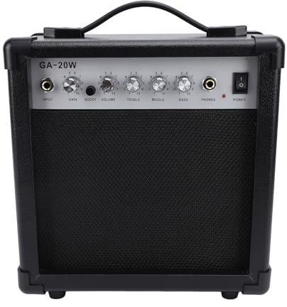 Naroote E -Gitarrenverstärker, überzeugendes Soundlebnis 20W -Gitarrenverstärker für Live Streaming (EU -Stecker 220 V)