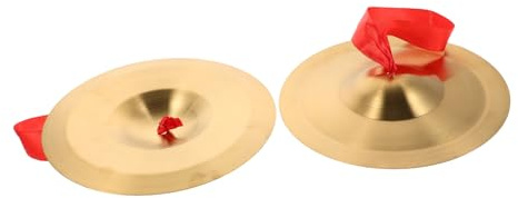WHAMVOX Platillos Enseñanza Rítmica de Dedo para Niños y Adultos 19 Cm de Aleación Instrumento de Percusión Manual Tradicional Chino para Danza del Vientre y Presentaciones Musicales