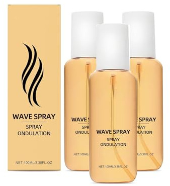 Curling Hair Spray, Travel Size Wave Spray, Beach Waves Hydrating Hair, Volume And Shine To Beachy, Curl Enhancing, Moisturizing Hold Natural Beautiful, To Use On Colour-Treated And Keratin Hair (3Pc)