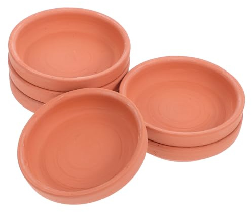 VICASKY Sottovasi per Piante da Interno ed Esterno in Terracotta Rotondi Design per Raccolta Acqua per Cura Piante Casa Giardinaggio