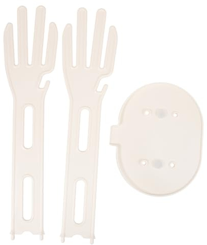 MOLUCKFU Glove and Dishcloth Organizer and Elevated Drainage Design Kitchen Glove Rack Beige with Detachable Suction Cup Base Pp Material with Water Collection Base for Kitchen Use