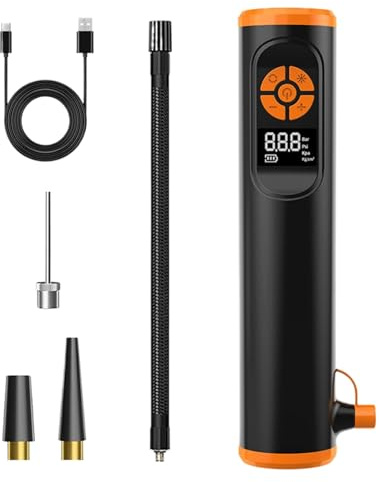 Portable Air Pump - Vehicle Air Pump With LED Lights Digital Display | Car Tire airs Puump Portable For Motorcycle Bike Electric Scooter Inflatable Toys Pool Floats Home Garage Outdoor Repair
